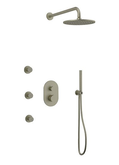 Système de douche complet Opéra, Nickel brossé