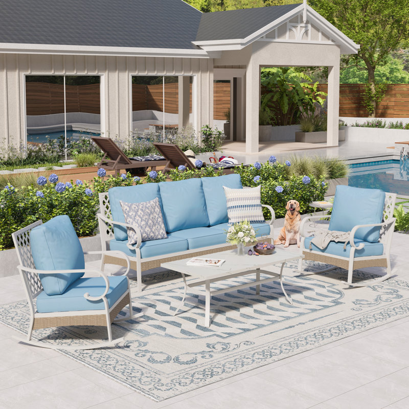 Tapasi 5 - Person Patio Conversation Set with Cushions, Beige