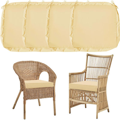 4-pack Patio Cushion Covers 19x19x3 Inch Replacement With Zipper, Outdoor Seat Cushion Slipcovers For Couch, Garden, And Sofa