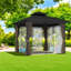 Auvent de toit en métal durable, pavillon de jardin en aluminium réglable pour recevoir à l'extérieur