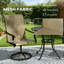 Ensemble de 2 chaises d'extérieur à haut dossier, chaises pivotantes-702194348