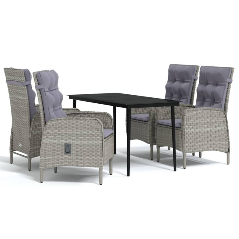 Ensemble bistro 2 personnes Caitlyn-Rose, Gris, 4, H 29,1 po x l 55,1 po x P 27,6 po