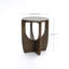 Table d'appoint ronde en bois 20 po avec finition noyer