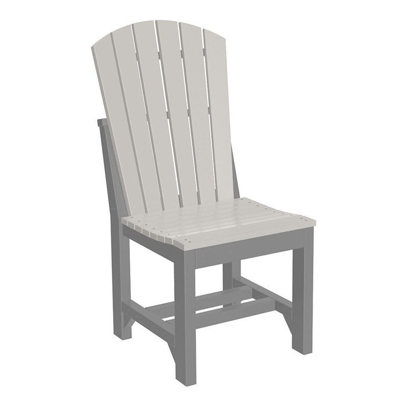 Chaise de patio à hauteur de bar adirondack Checketts, Gris colombe / ardoise