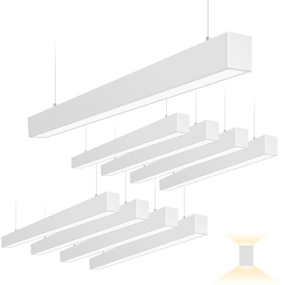 4FT Dimmable LED Shop Light Color Tempreture Selectable Suspended Lighting for Office