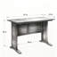 Bureau d'ordinateur, bureau de 47 pouces, bureau d'écriture pour bureau personnel, bureau, bureau simple moderne, cadre en métal noir