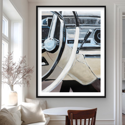 1950s Car Dashboard Print - Vintage Transportation Decor