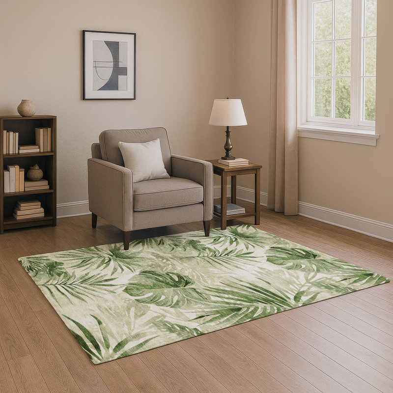 Tapis floral lavable à la machine de qualité supérieure Mayfield AMF1886, Rectangle 2 pi 6 po x 3 pi 10 po