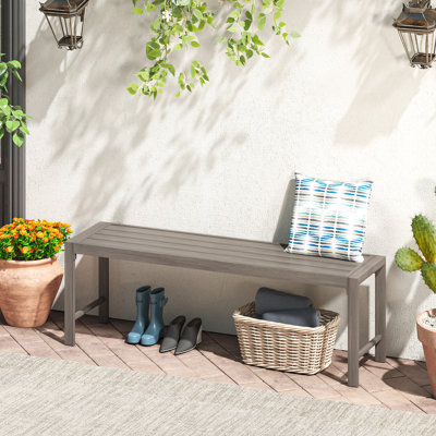Allanah Metal Outdoor Bench by Ebern Designs