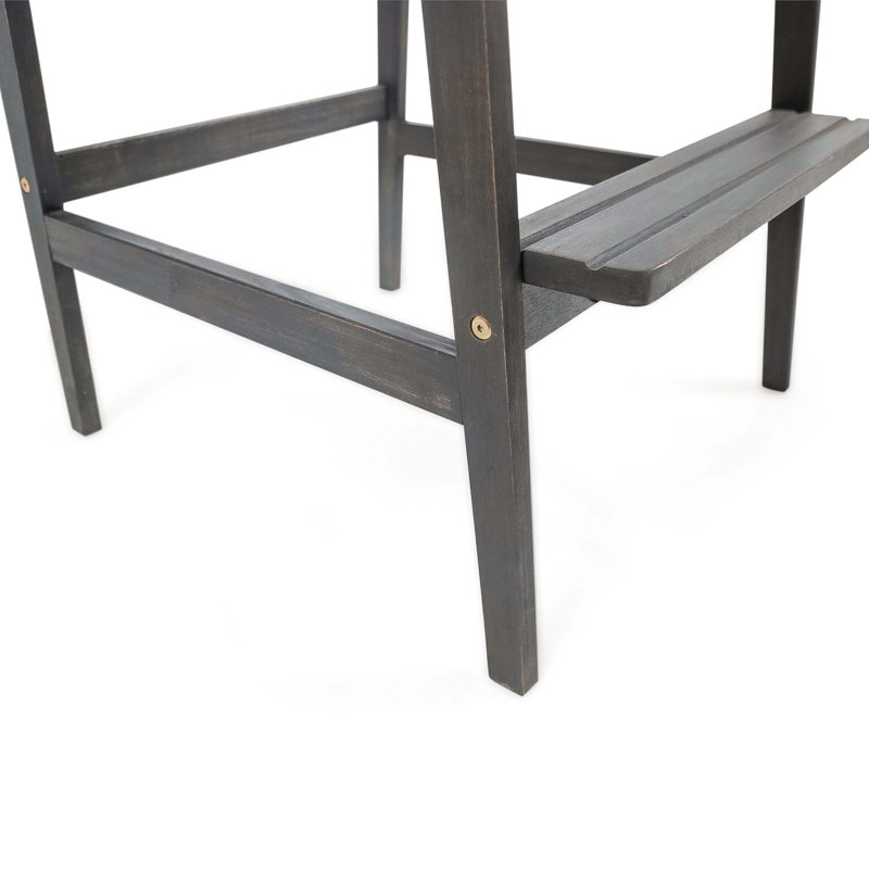Ensemble de 2 tabourets de bar d'extérieur en bois d'acacia Adirondack