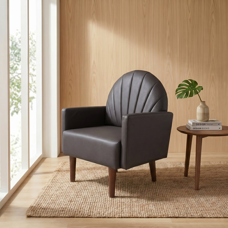 Fauteuil en forme de coquillage, Noir