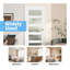 Modern Interior Doors 28x80 Wood MDF 5 Lite Frosted Glass for Kitchen