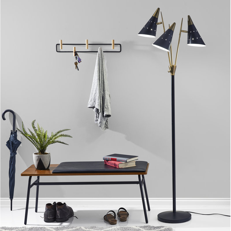 Boise 66'' Tree Floor Lamp, Black/Antique Brass