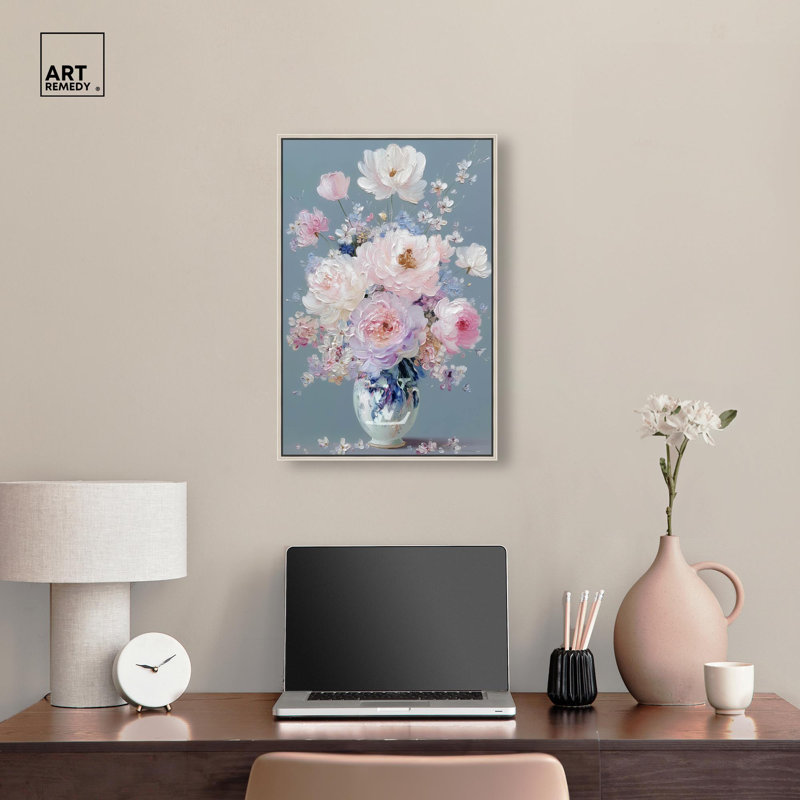 «Blossoming Dream», reproduction d'art sur toile par Art Remedy, H 25 po x l 17 po, Cadre argenté