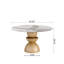 Table de salle à manger ronde moderne avec table en pierre frittée de qualité supérieure et base en bois massif robuste pour 2/4/6-1007300664-1007300665