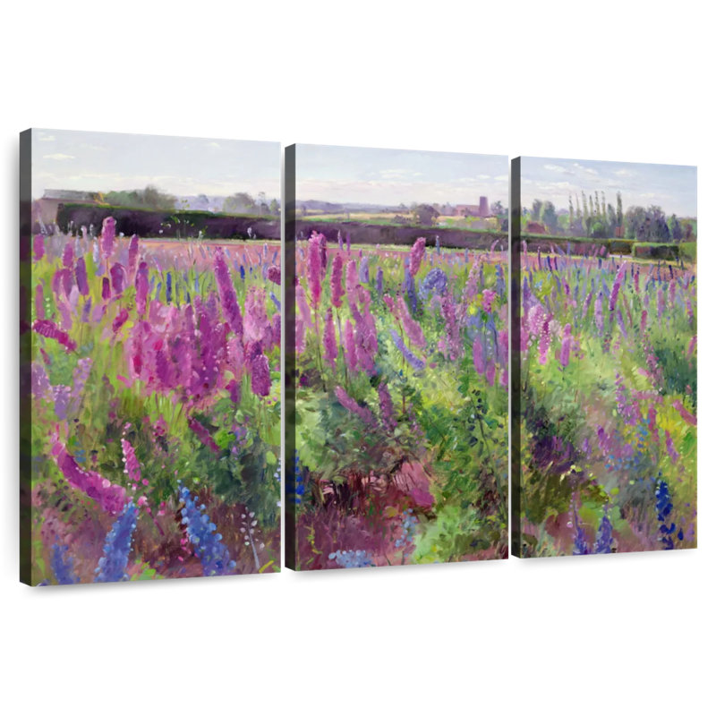 Alvord The Delphinium Field, H 20 po x l 33 po