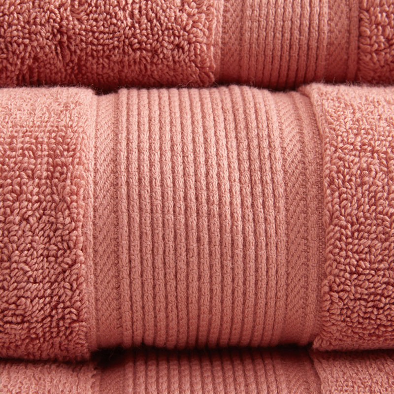 100% Cotton 8 Piece Antimicrobial Towel Set, Coral