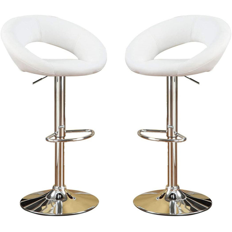 Ensemble de 2 chaises à hauteur réglable en similicuir