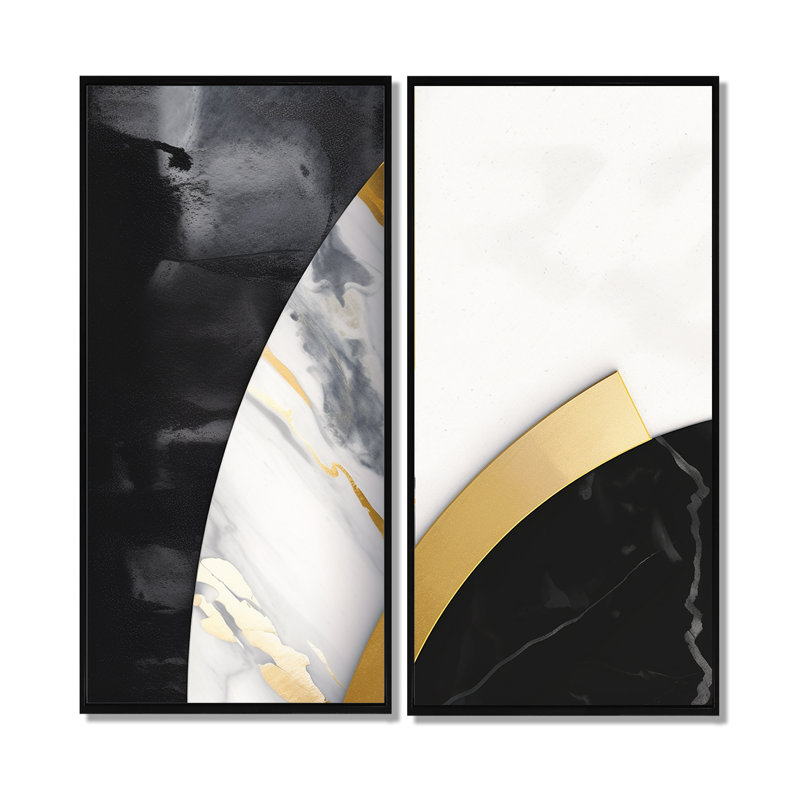 Marbre, peinture sur formes - art mural surdimensionné abstrait en marbre, 40" H x 40" W, Impression encadrée flottante