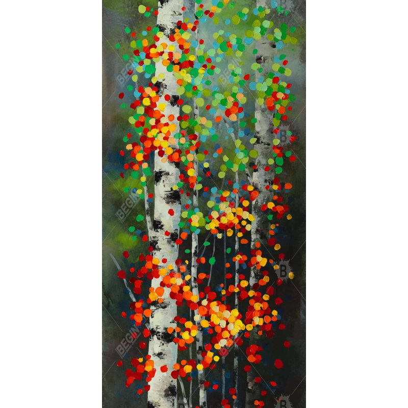 Décorations sur toile à pois colorés