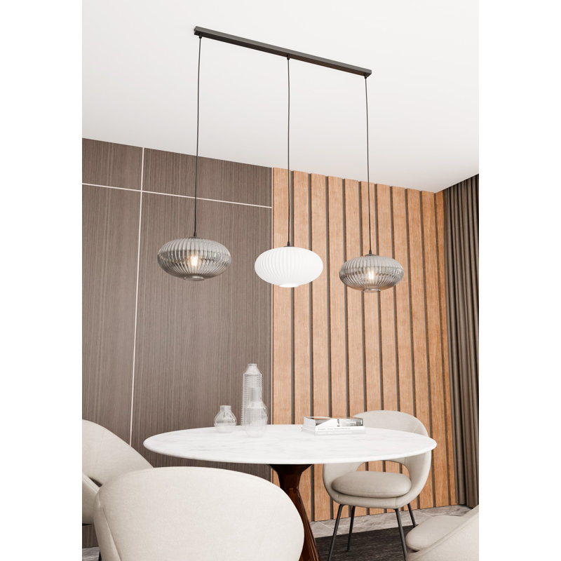 Axentie 3 - Light Matte Black Pendant, Matte Black/Mix