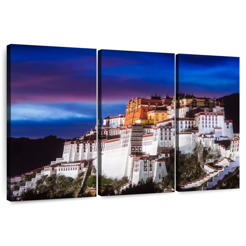 Adella Potala Palace Before Dark, 20" H x 33" W