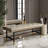 48.43''W Leather Upholstered Bench With Metal Legs-1193262360