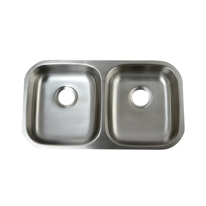 Évier de cuisine à double cuve encastrable en acier inoxydable 32 po Kingston Brass Loft
