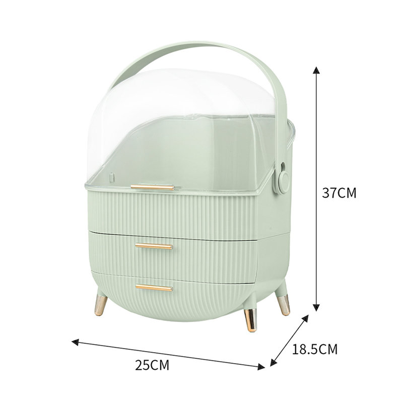 Childers Plastic Makeup Organiser, Green