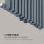 Delgado Curved Towel Rail Heated Towel Rails-50629076
