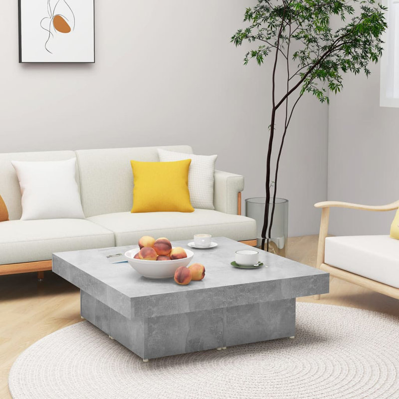 Allete Block Coffee Table, Concrete Grey