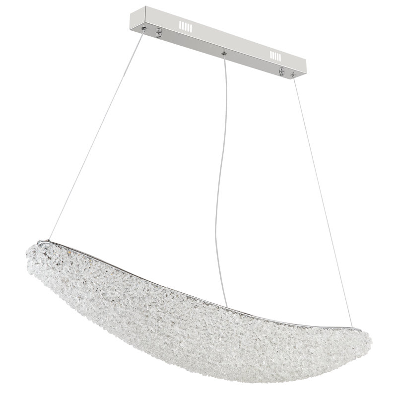 1 - Light Chrome LED Geometric Pendant