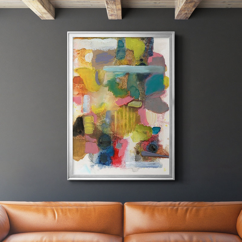 " Everything At Once II ", 42.5" H x 30.5" W x 1" D, Silver