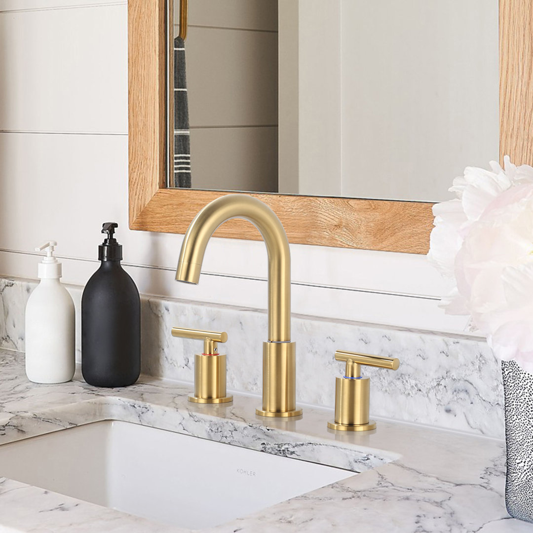 Widespread Bathroom Faucet 2-handle Bathroom Sink Faucet with Drain Assembly WOWOW 