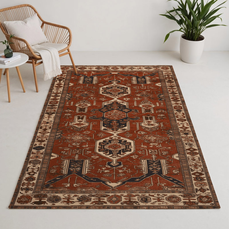 Tapis turc intérieur et extérieur brun, Rectangulaire 3 pi x 5 pi