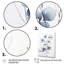 Feuilles de ginko tendres dans des tons d'aquarelle bleue I-878840162-878840167