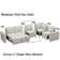 Armless Chair Single Seat Module For Modular Sectional Sofa