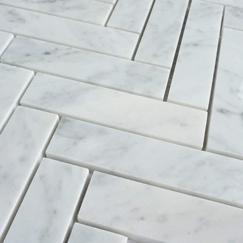 Natural Marble Herringbone Polished Marble Tile