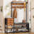 Hall Tree With Bench And Shoe Storage,7-in-1 Entryway Bench With Coat Rack, Hall Tree With Storage Bench, Hangrod And 9 Hooks-2094546849