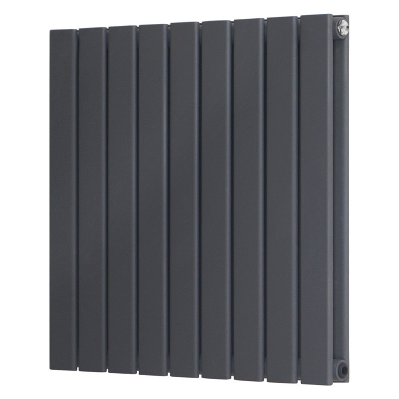 Shonda Horizontal Double Flat Panel Radiator, Anthracite, 60cm H x 61.2cm W
