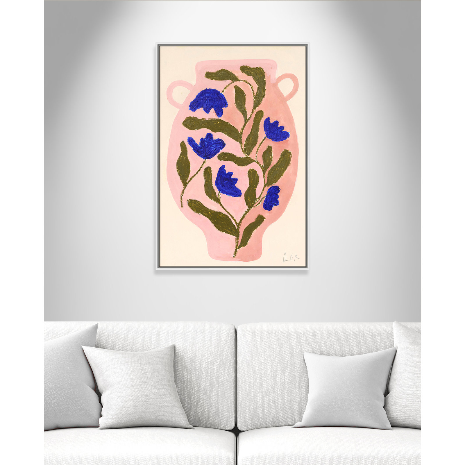 Vase No. 01 Print by Camilla Bergqvist, 37.5" H x 25.5" W, White