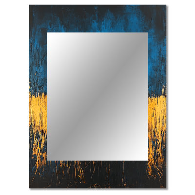 Scarecrow Silhouette At The Farm I - Man Large Mirror, Glam Decorative Wall Mirror, Printed Metal Art