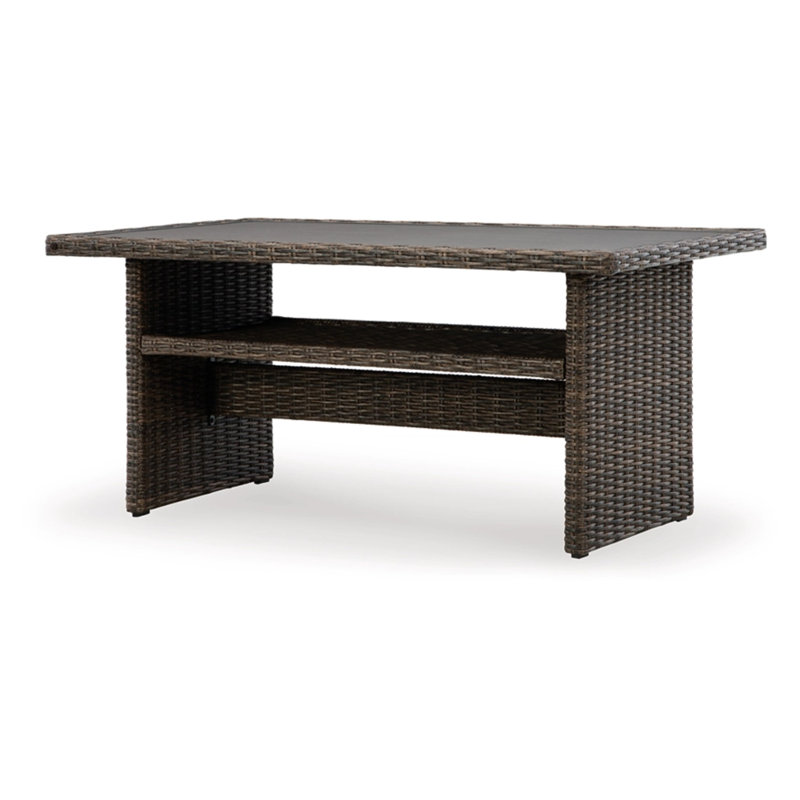 Chaviano Rectangular Metal Outdoor Dining Table , 59'' in. W 35.5'' in. D