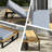 Outdoor Chaise Lounge Chair | 5-Position Adjustable Backrest | Reclining With Cushion In Gary | Patio Lounger With Wood Side Table | Sturdy Frame For Poolside  Garden, And Backyard-386916573
