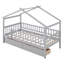 Lit simple en bois avec deux tiroirs