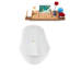 1404.6mm x 718.8mm Freestanding Soaking Acrylic Bathtub-206906357