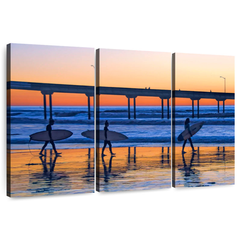 Aletra Ocean Beach Surfers, 32" H x 50" W