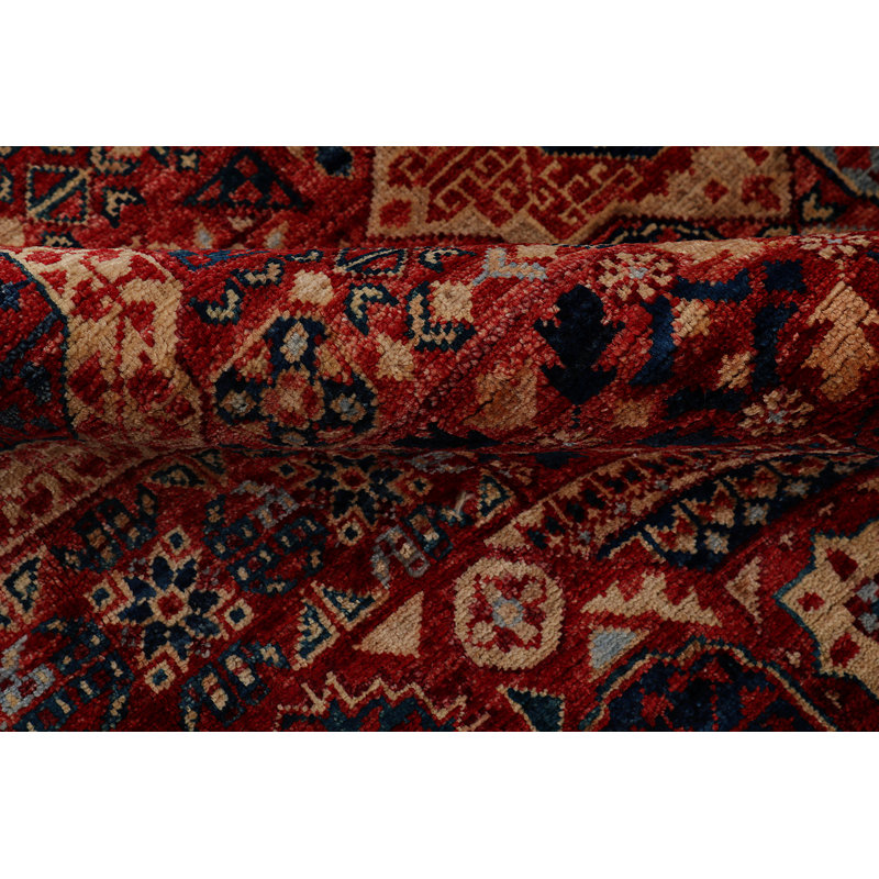 Aryana Wool Oriental Area Rug in Red