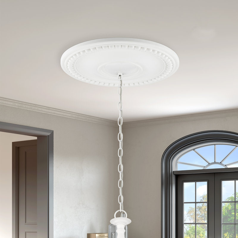 Médaillon Cavandale, Blanc, H 1,5 po