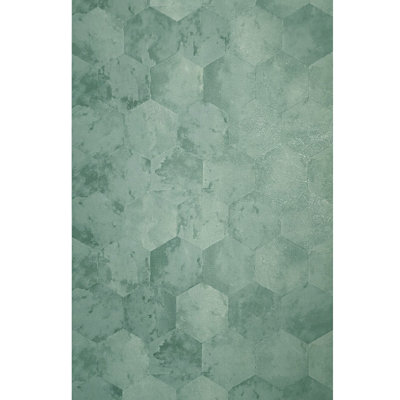 Papier peint à motif géométrique hexagonal Vinay